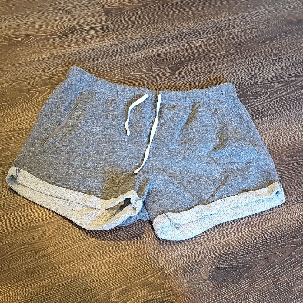 Gray Drawstring Women's Shorts - Picture 2 of 4